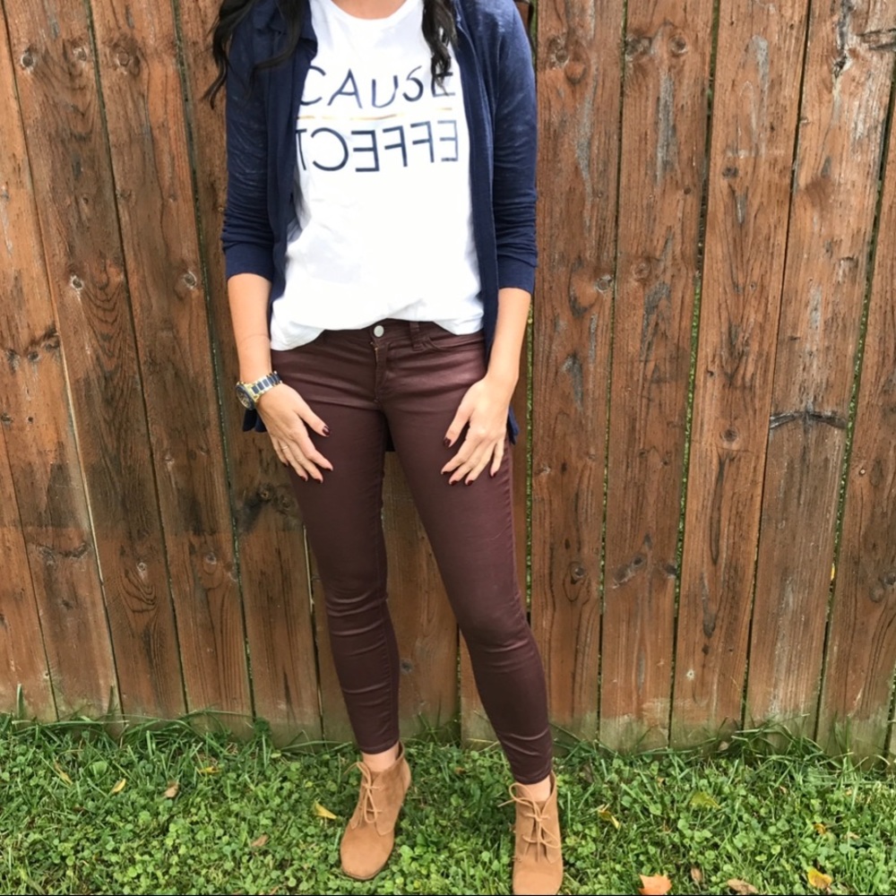 Lucky Maroon Skinny Jeans